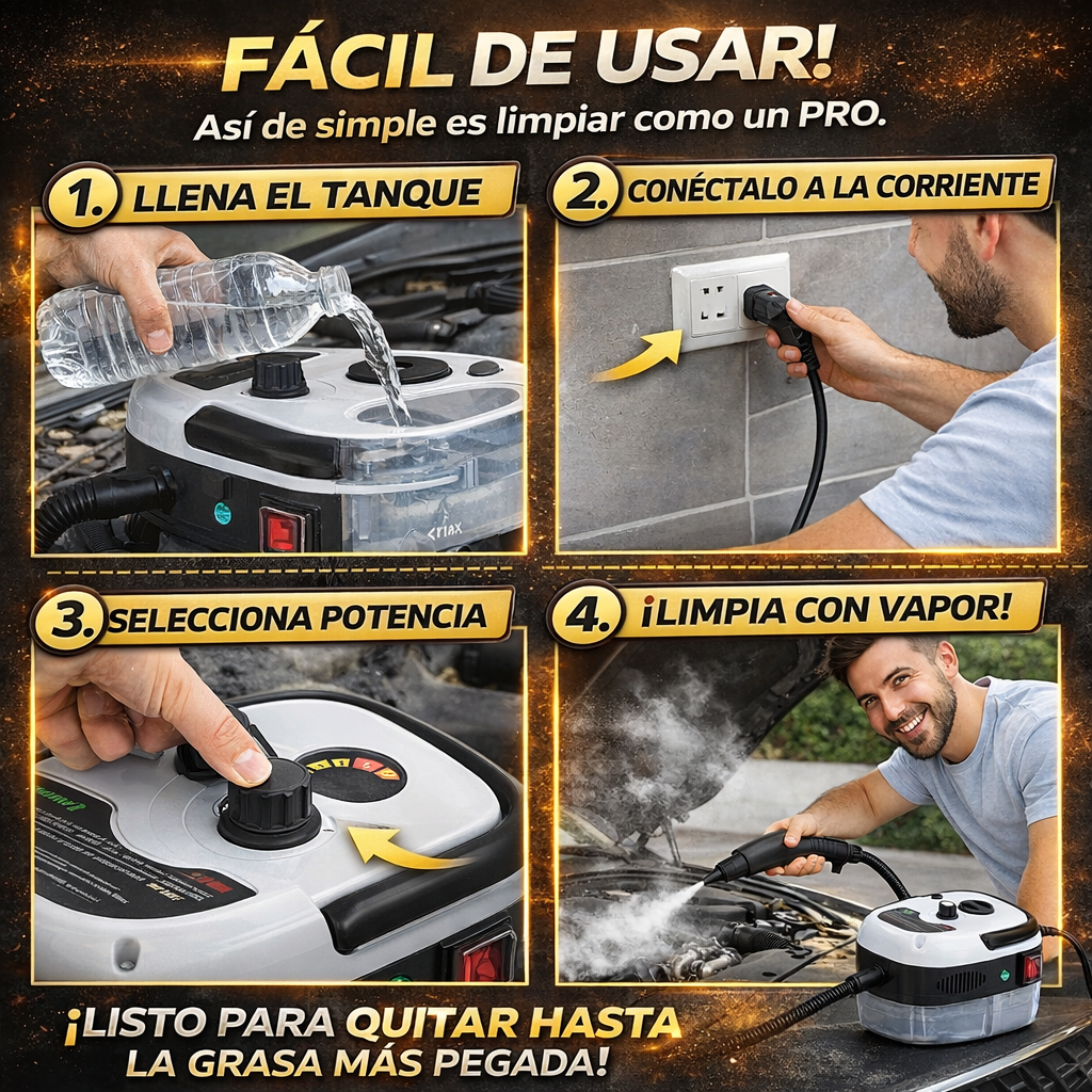 ¡50%OFF SÓLO POR HOY!🔥⏰ - Limpiadora de Vapor 2500W