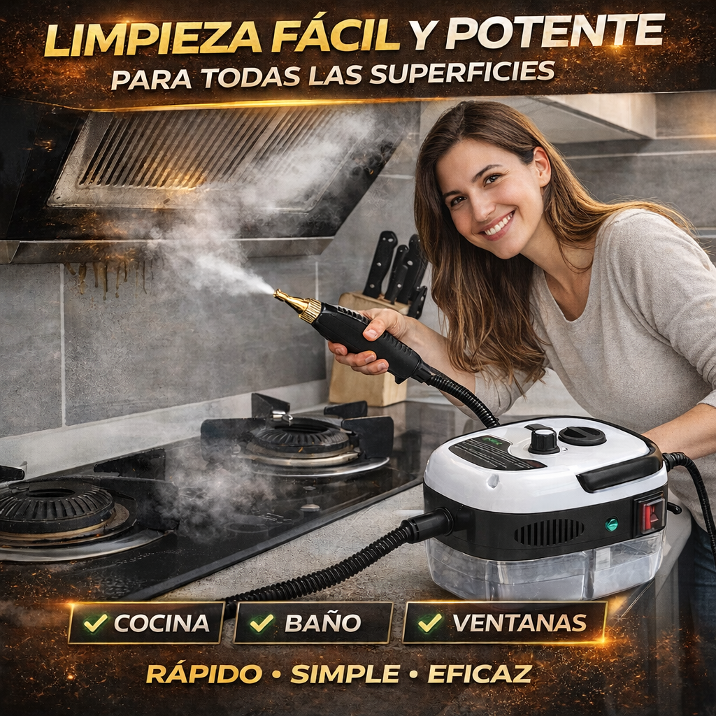 ¡50%OFF SÓLO POR HOY!🔥⏰ - Limpiadora de Vapor 2500W