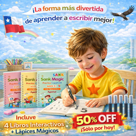 Set de 4 Libros + Lápices Mágicos📚🖋️ | Caligrafía Fácil y Divertida🚀✨