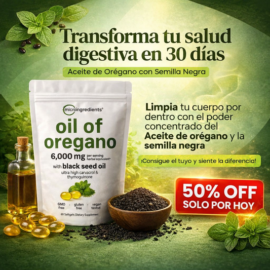 ¡50%OFF SÓLO POR HOY!🔥⏰: Aceite de orégano - Limpia tu cuerpo por dentro🍃