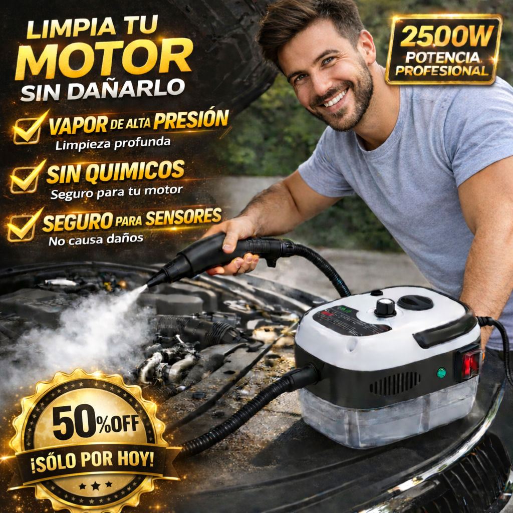 ¡50%OFF SÓLO POR HOY!🔥⏰ - Limpiadora de Vapor 2500W
